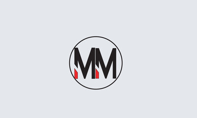 MM, MM , M Abstract Letters Logo Monogram	