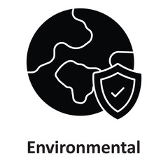 Environmental insurance :Vector Icon which can easily modify or edit