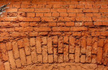 Old brick wall close-up.