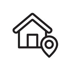 Home real estate icon design on a white background