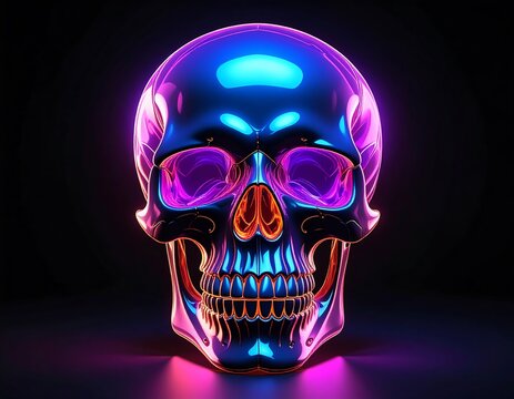 Neon skull glow