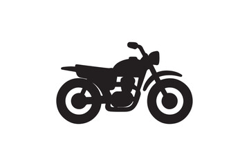 Fototapeta premium motorbike silhouette vector style with white background