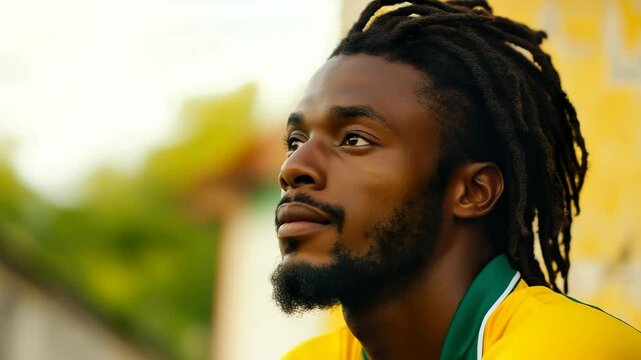 Dreadlocked Man Walking in Urban Setting - Cinematic Video Clip