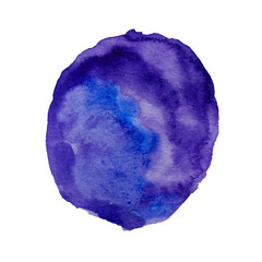 Violet Hand Drawn Watercolor Drops Round Banner