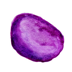 Violet Hand Drawn Watercolor Drops Round Banner