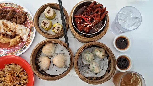 Traditional chinese food with halal ingredients 