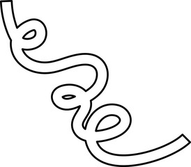Fototapeta premium Lines curved doodle. Design elements