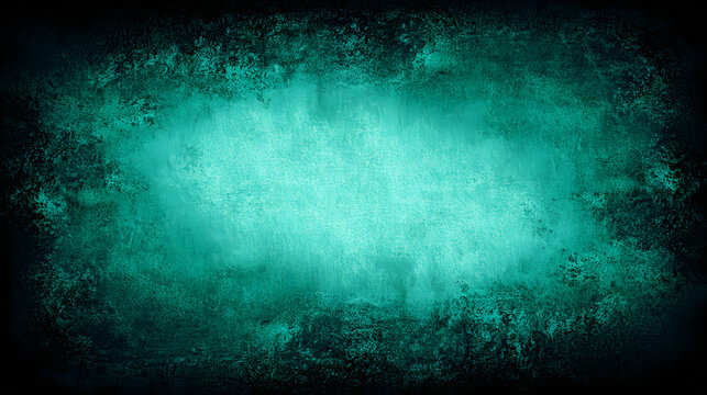 Abstract dark paper background with bright center spotlight and black vignette frame featuring vintage grunge texture
