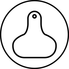 Cow ear tags icon . Ear tag illustration sign vector isolated on transparent background. Identification labels for cattle, farm animals, livestock. Earmark mockups for livestock.