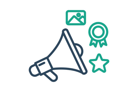 Campaign icon. line icon style. icon related to branding. business elements vector illustration