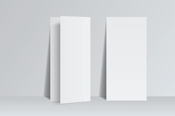 Open Leaflet, bi fold mockup template .Blank paper, thank you card, notecards, note paper, greeting card, wedding invitation, postcard, brochure or any creative work for presentation of your design
