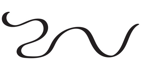 Abstract Wavy Swirl Line for Creative Designs