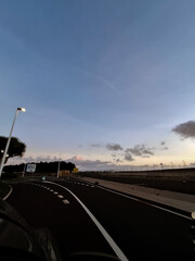 carretera, cielo, paisaje, autopista, naturaleza, nube, viajando, atardecer, horizonte, camino,...