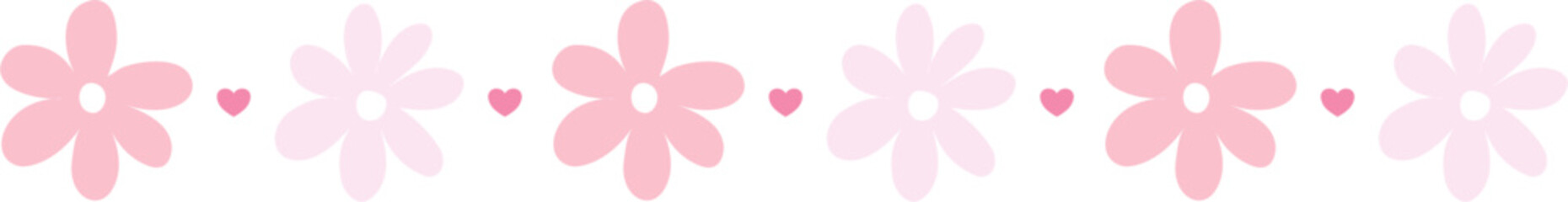 cute flower border repeating 