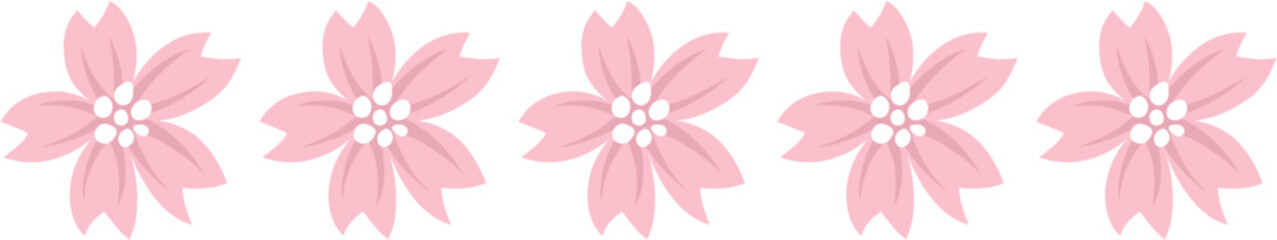 cute flower border repeating 