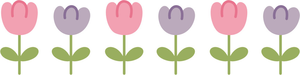 cute flower border repeating 