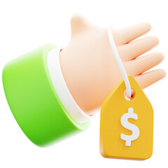 Price Tag 3D Illustration