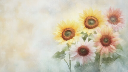 watercolor botanical Tulip flowers texture template background.Elegant wedding invitation card background . Minimal hand painted Design for wedding or Valentine's Day