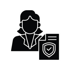 Insurance agent :Vector Icon which can easily modify or edit