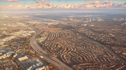 aerial view of the city