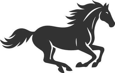 Black horse artwork drawing animal vector silhouette