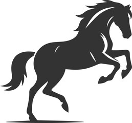 Black horse artwork drawing animal vector silhouette