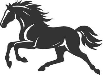 Black horse artwork drawing animal vector silhouette
