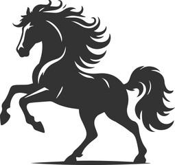 Black horse artwork drawing animal vector silhouette