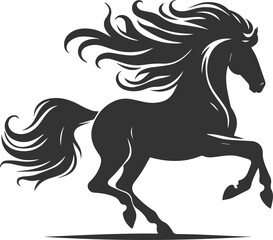 Black horse artwork drawing animal vector silhouette