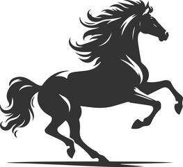 Black horse artwork drawing animal vector silhouette