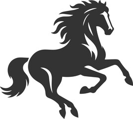 Black horse artwork drawing animal vector silhouette