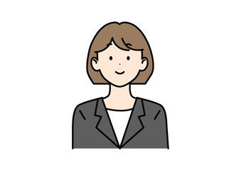 会社員女性1　グレースーツ