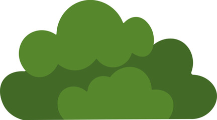 Minimalist Bush Clipart – Nature Element