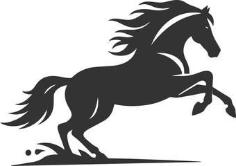 Black horse artwork drawing animal vector silhouette