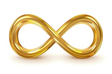 Naklejka premium Golden infinity symbol illustration