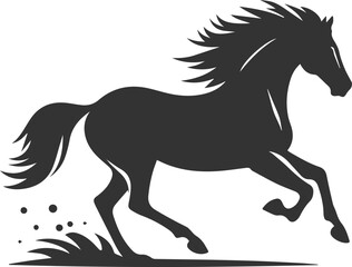 Black horse artwork drawing animal vector silhouette
