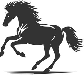 Black horse artwork drawing animal vector silhouette