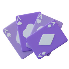 3D Illustration Poker Card