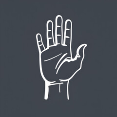 Obraz premium Raised hand icon symbolizing stop or interaction. Editable stroke.