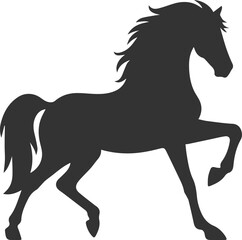 Black horse artwork drawing animal vector silhouette