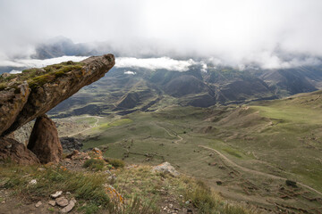 View of Caucasus mountains in autumn