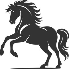 Black horse artwork drawing animal vector silhouette