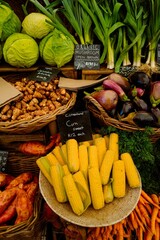Vegetables for sale in the farmer's market