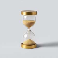 Time management techniques modern office hourglass design minimalist environment close-up view productivity concept