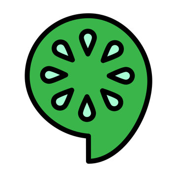 Cucumber Vector Filled Icon Design
