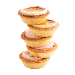 Delicious Mini Tarts: Pastry, Cream, Dessert, Bakery Treats on transparent background