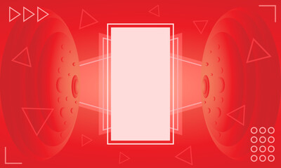 Abstract futuristic high speed, space Illustration high digital technology red color