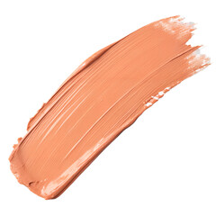 Peach Paint Brush Stroke Isolated on Transparent Background