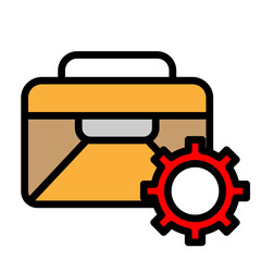 Work Portfolio Vector Filled Icon Design