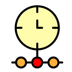 Professional Timeline Vector Filled Icon Design